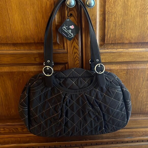 Vera Bradley Handbags - Gorgeous Vera Bradley Baby Bag expresso Black Quilted
